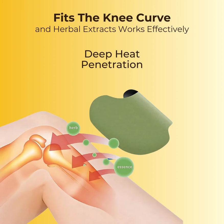 Certified Herbal Knee Pain Relieving Patches With FREE Herbal Joint Knee Oil