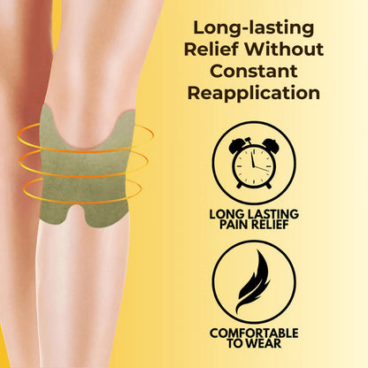 Certified Herbal Knee Pain Relieving Patches With FREE Herbal Joint Knee Oil